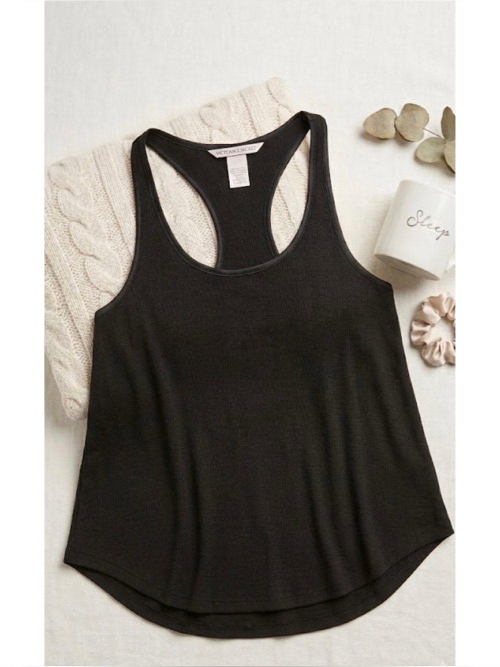 Victoria’s Secret Soft Ribbed Scoop Neck Racerback Sleep Tank Top